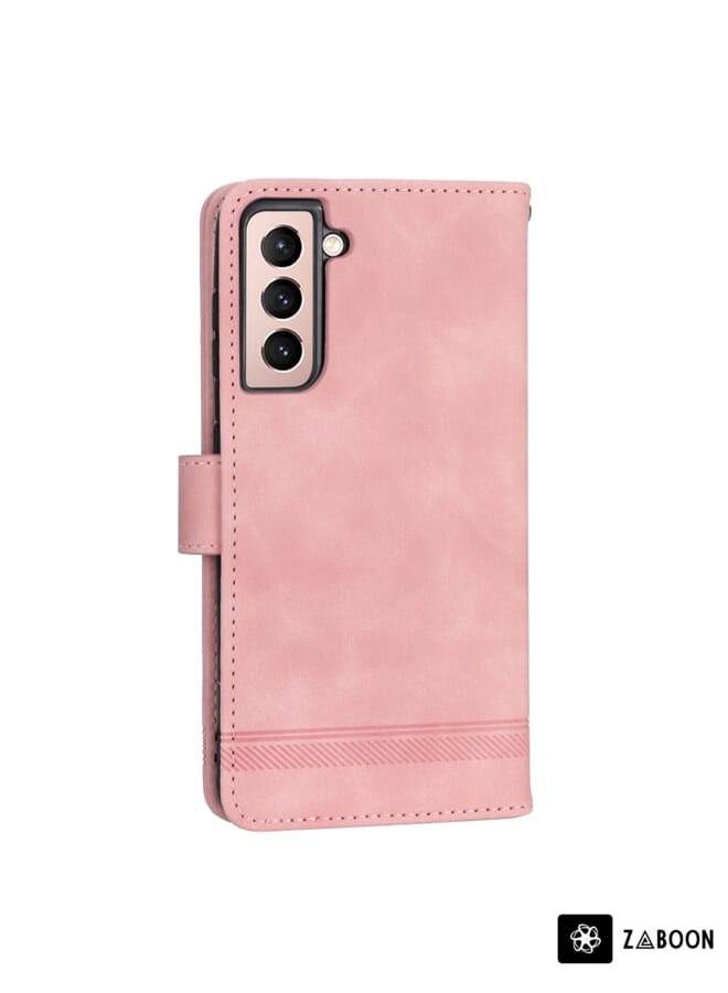 Zaboon Protective Case For Samsung Galaxy S21 5G Dierfeng Dream Line TPU + PU Leather - Image 3