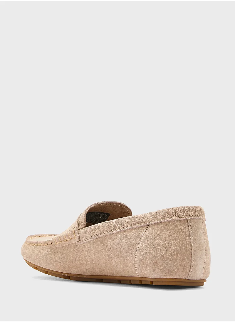تومي هيلفيغر Flag Soft Suede Driver Loafers