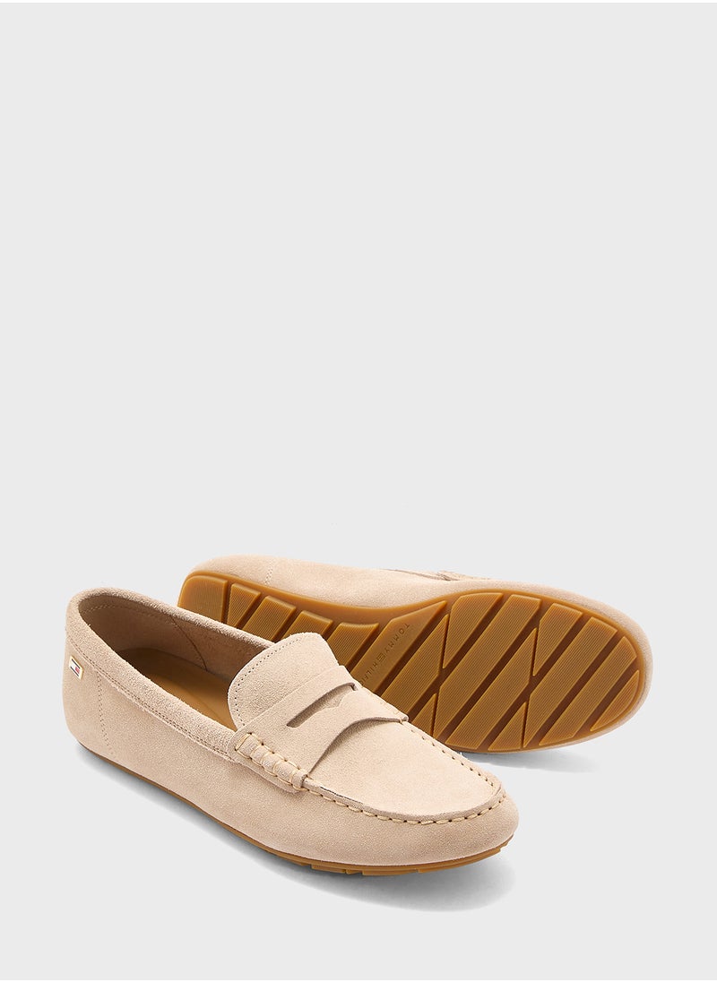TOMMY HILFIGER Flag Soft Suede Driver Loafers  - Image 3