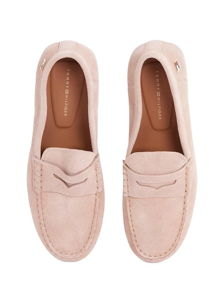 TOMMY HILFIGER Flag Soft Suede Driver Loafers