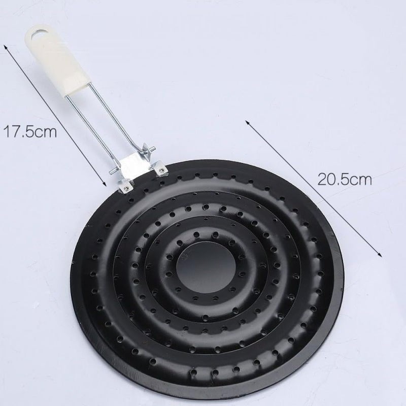 SHREESAMP SHREESAMP Hot Roaster Rice Stitching Black Cooking Tool with Simmer Roti Papad Jali Roaster Gas Grill Plate for Double Heat Diffuser Barbeque Item Gas Stove Jali Kitchen Tool Plate (36x20.5x1.5CM)  - Image 5
