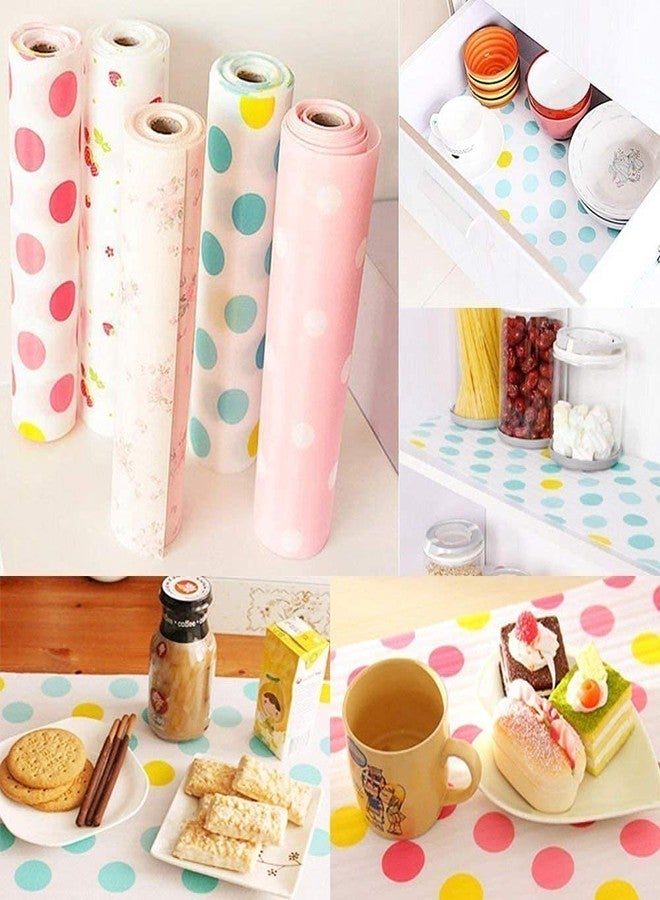 KAVID Printing Antibacterial Cabinet Plastic Foam Household Wardrobe Moisture Drawer Pad Waterproof Non-Slip Paper Kitchen Cupboard Liners Roll Mat, 30x300 cm (Multi) - Set of 1 - Image 5