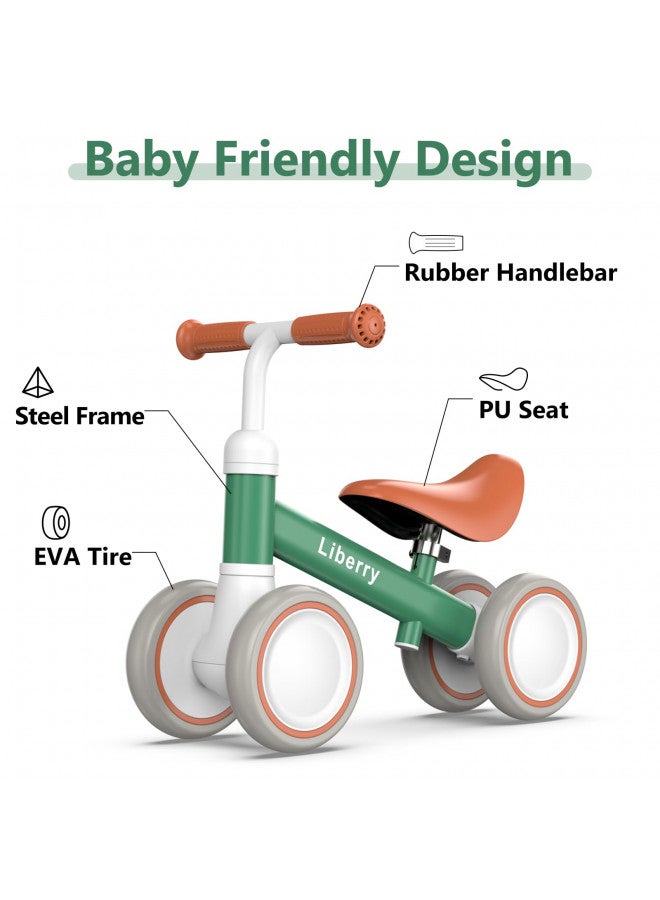 Liberry Baby Balance Bike for 1 2 3 Year Old Boys Girls, 4 Wheels Toddler Balance Bike with Adjustable Seat, Infant's First Birthday Gift (Green) - Image 2