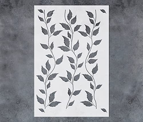 G GSS Designs GSS Designs Large Vine Leaf Stencils 16x24Inch Reusable Wall Pattern Stencil for Painting Botanical Stencils for Walls - Image 1