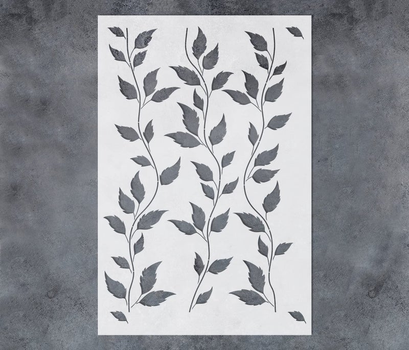 G GSS Designs GSS Designs Large Vine Leaf Stencils 16x24Inch Reusable Wall Pattern Stencil for Painting Botanical Stencils for Walls - Image 2