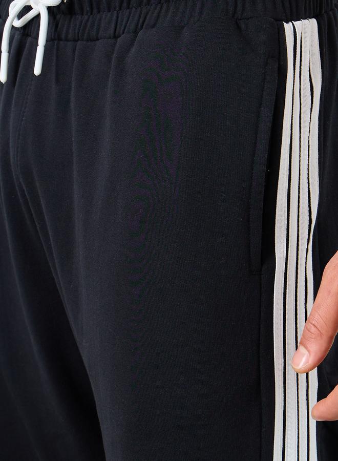 Styli Solid Oversized Side Tape Fleece Joggers - Image 3