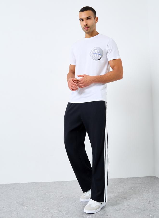 Styli Solid Oversized Side Tape Fleece Joggers - Image 2