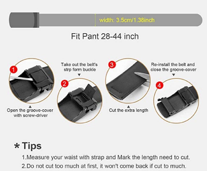 Contacts Genuine Leather Belt for Men with Easier Adjustable Autolock Buckle - Micro Adjustable Belt Fit Everywhere |Formal & Casual | Gift Box - Image 5