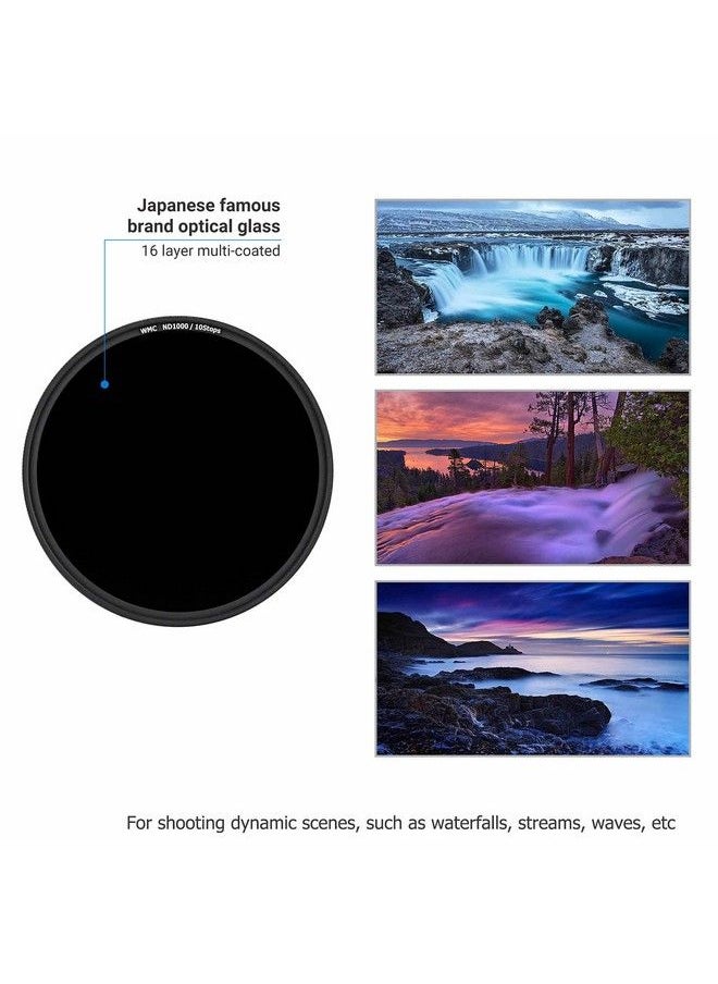 JJC 58Mm Nd Filter Nd1000 Fixed 10Stop Neutral Density Fader For Canon Eos Rebel T7 T6 T5 T8I T7I T6I T6S T5I T4I Sl3 Sl2 90D 80D 70D With Efs 1855Mm Kit Lens & Other Lenses With 58Mm Filter Thread  - Image 4