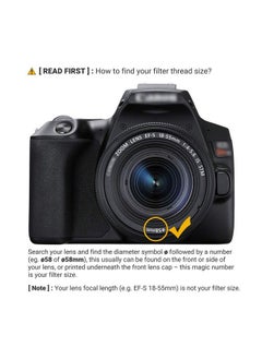 JJC فلتر Nd 58 مم Nd1000 ثابت 10Stop مع خاصية تنعيم الكثافة المحايدة لكاميرا Canon Eos Rebel T7 T6 T5 T8I T7I T6I T6S T5I T4I Sl3 Sl2 90D 80D 70D مع مجموعة عدسات EFS 1855Mm وعدسات أخرى بخيط فلتر 58 مم  - Image 3