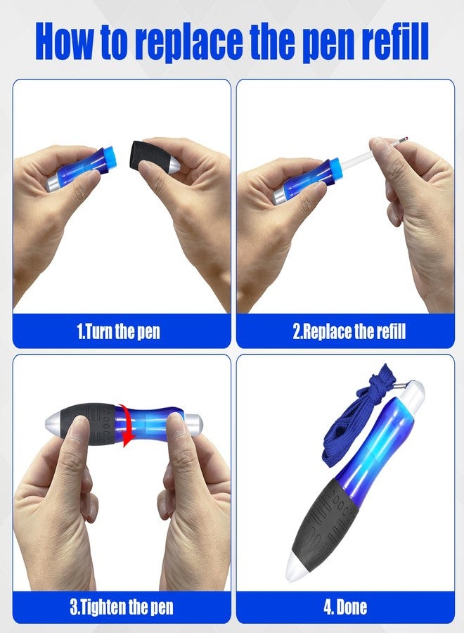 NQEUEPN 2pcs Big Fat Pens with 12 Refills, Large Bold Grip Pens Large Wide Grip Pens Aids Writing for Elderly Hand Tremors Weak Hand(Black, Blue) - Image 5