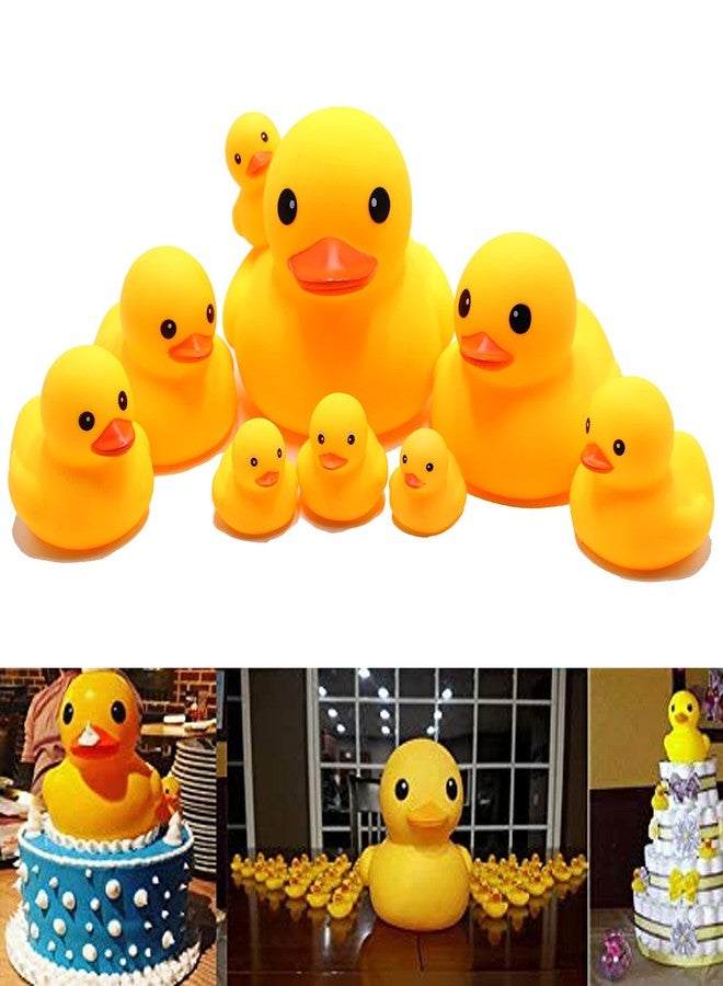 FIVOENDAR Bath Duck Toys 9 Pcs Rubber Duck Family Squeak & Float Ducks Baby Shower Toy for Toddlers Boys Girls - Image 3