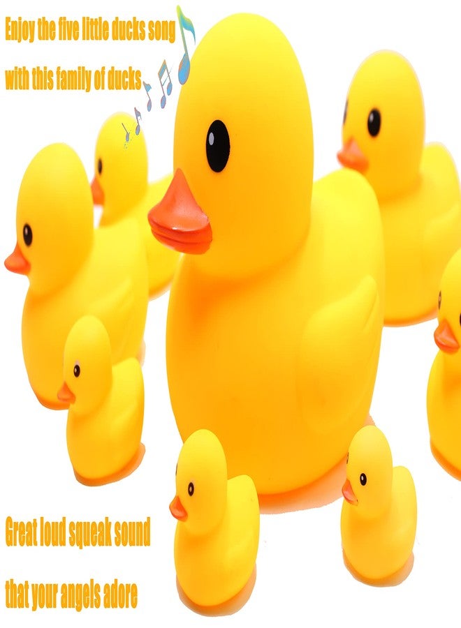 FIVOENDAR Bath Duck Toys 9 Pcs Rubber Duck Family Squeak & Float Ducks Baby Shower Toy for Toddlers Boys Girls - Image 5