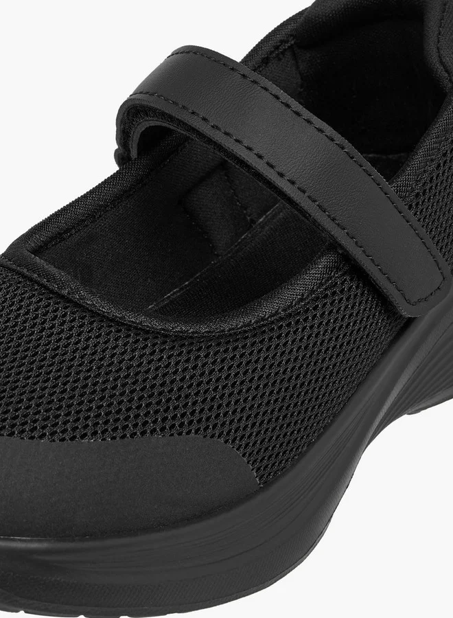 Dash Girls Textured School Shoes with Hook and Loop Closure