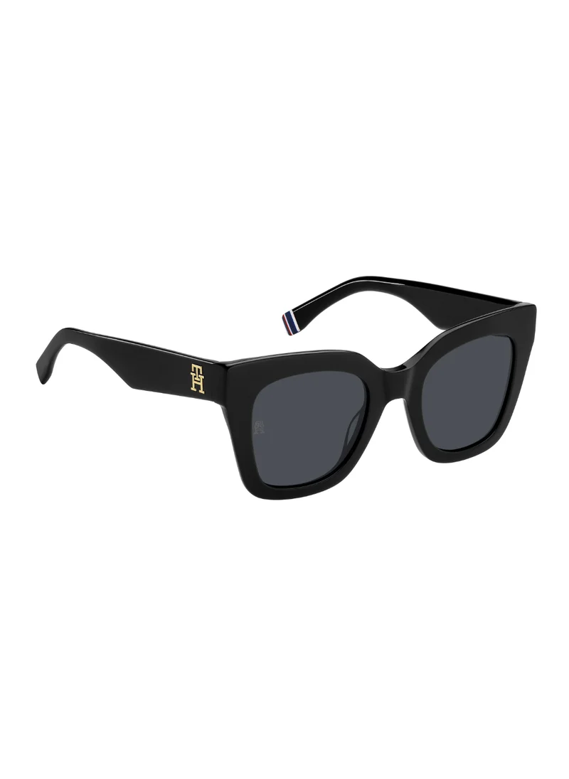 TOMMY HILFIGER Women's UV Protection Sunglasses Th 2051/S Black 45.5 - Lens Size: 50 Mm