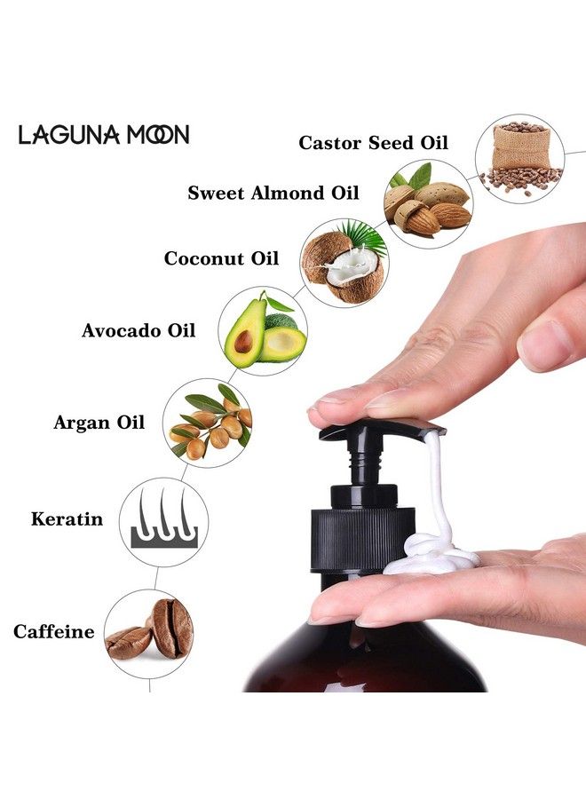 Lagunamoon Avocado and Coconut Hair Conditioner for Damaged Dry Hair, Sulfate & Paraben-Free Hair Deep Conditioner with Sweet Almond Oil & Argan Oil to Moisturize & Nourish for Soft,Smooth Shiny Hair, 16.9oz - Image 4