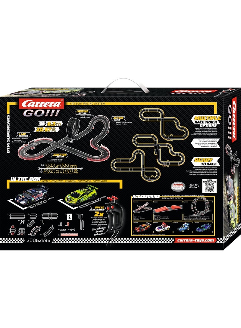 Carrera GO!!! DTM Supercars Slot Car Racing Set - 6.3m Track with 2 Supercars, Model 20062595 - Image 5