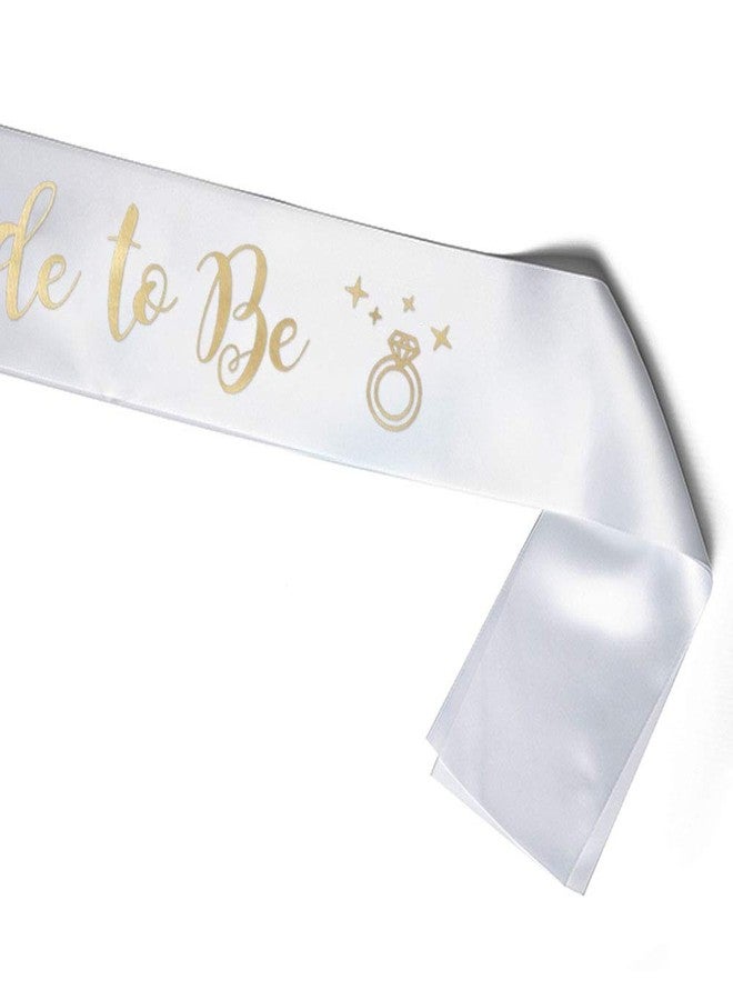 OLILLY Bride to Be Sash - White - Bachelorette Party Accessory for Women Getting Married - Image 3