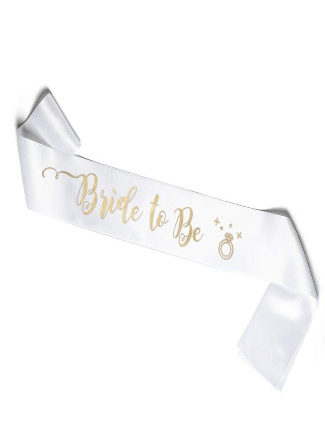 OLILLY Bride to Be Sash - White - Bachelorette Party Accessory for Women Getting Married - Image 1