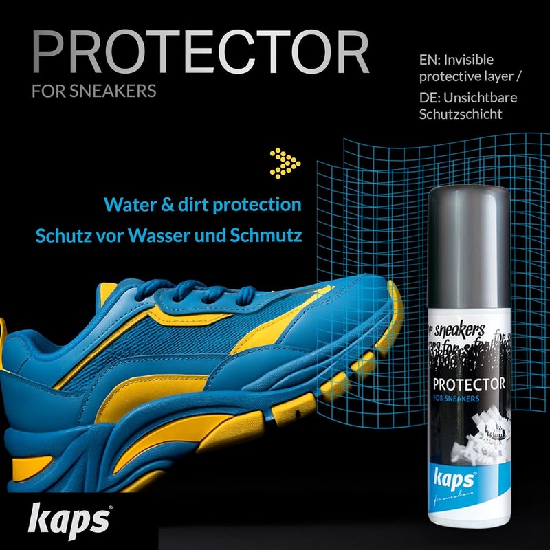 Kaps Sneakers Protector - Environmentally Friendly, Non-Aerosol Water Repellent & Dirt Protection Spray for Sneakers and Casual Shoes - 100ml / 3.38oz - Transparent - Image 2