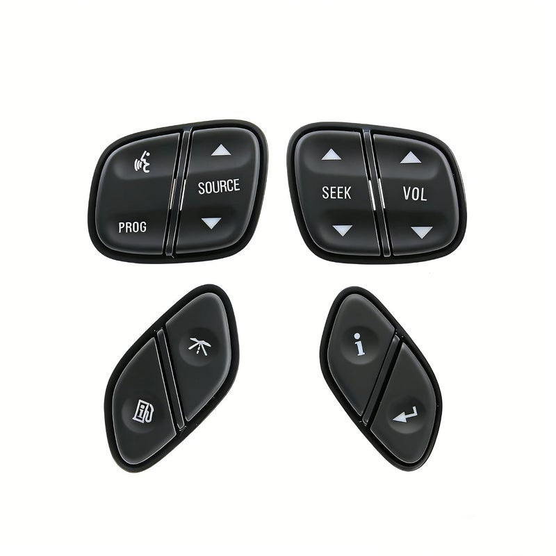 Reeoutdoor Steering Wheel Control Switch Button Replacement for 2003-2009 Silverado Suburban Tahoe Avalanche GMC Sierra Yukon Escalade Replaces# 21997738, 21997739, 1999442, 1999443 - Image 1