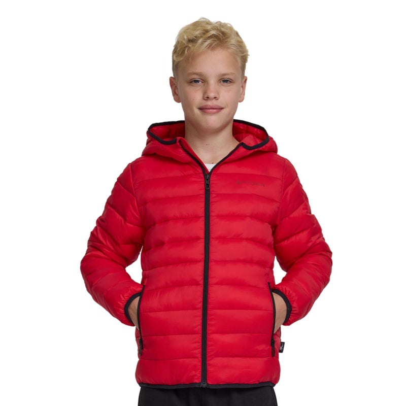 Spyder Packable Boys Puffer Jacket with Hood, Lightweight Boys Winter Jacket, Red, 4 - Image 1