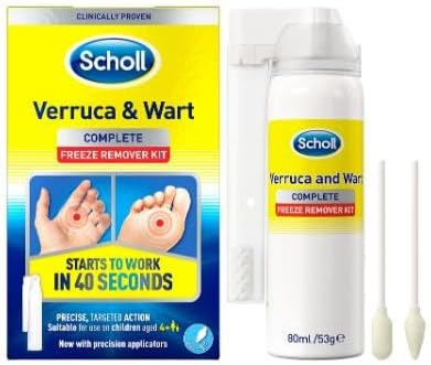 Scholl Verruca Wart Complete Freeze Remover Kit 80ml Verucca Freeze Treatment for Effective Wart and Verucca Removal 1 Pack - Image 1