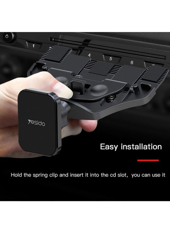 Yesido Car Magnetic CD Slot Phone Grips Stand Black - Image 3