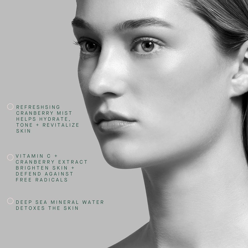 ARCONA Cranberry Mist - Vitamin C, Cranberry Extract, Manganese, Zinc + Moringa Seed Extract Revitalizes, Hydrates + Brightens - 1.69 Fl Oz. Made In The USA - Image 3