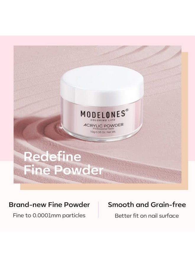 موديل ونز بودرة أكريليك موديلونز، 6 ألوان شفافة من بودرة أكريليك جيلي نود للأظافر، بودرة أكريليك بيضاء حليبية وردية نود للأظافر، بودرة أكريليك لفن الأظافر الأكريليكي، نحت الأظافر ثلاثي الأبعاد، تمديد الأظافر الفرنسية، هدايا للنساء - Image 4