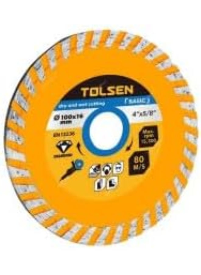 Tolsen - Wet Diamond Disc (Basic), 100X16Mm - Image 1