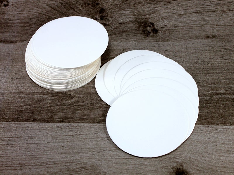 eSplanade Disposable Paper Coasters - Use and Throw Reversible Round Paper Coasters - Set of 100 - White - Image 2