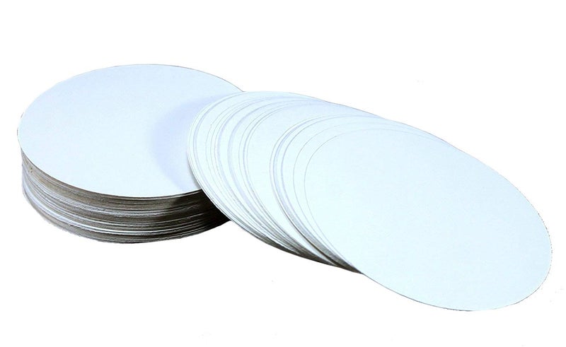 eSplanade Disposable Paper Coasters - Use and Throw Reversible Round Paper Coasters - Set of 100 - White - Image 1