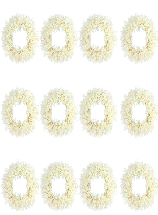 Kailash Creation Artificial Mogra Gajra for Hair Bun & Braids | Scented Jasmine Flower Hair Accessory | Reusable Traditional Bridal Gajra for Women & Girls Stylish (Pack of 12, Off White) - Image 1