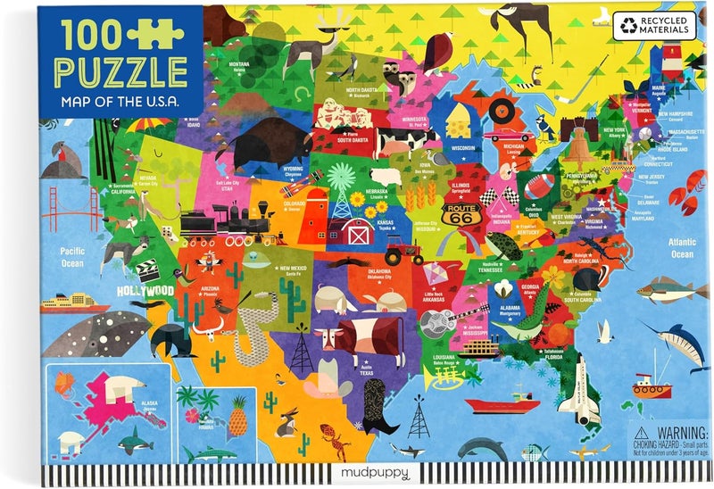 Mudpuppy Map of the U.S.A. 100 Piece Puzzle - Image 4