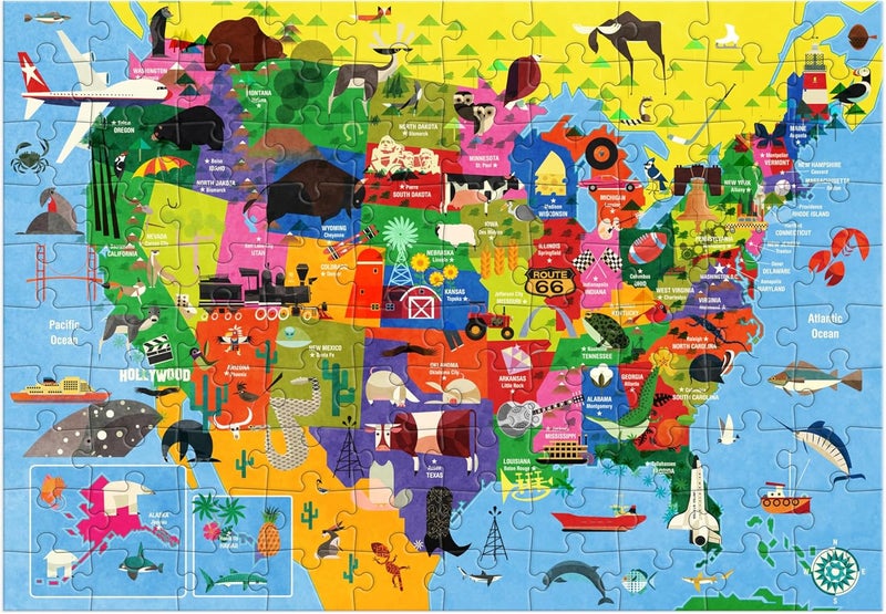 Mudpuppy Map of the U.S.A. 100 Piece Puzzle - Image 2