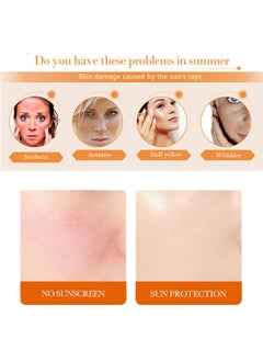 Laikou SPF50+ whiening Sunscreen, Brightening & Refreshing UV Protector,  Waterproof Strong Hydrating Cream  For Women Men 50g  - Image 3