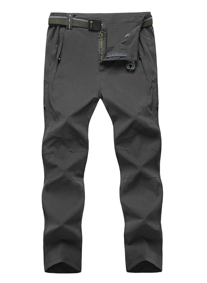 TBMPOY Men's Lightweight Hiking Pants Quick Dry Mountain Fishing Camping Travel Outdoor Pants Thin Dark Grey S - Image 1