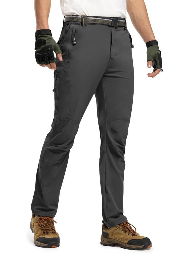 TBMPOY Men's Lightweight Hiking Pants Quick Dry Mountain Fishing Camping Travel Outdoor Pants Thin Dark Grey S - Image 3