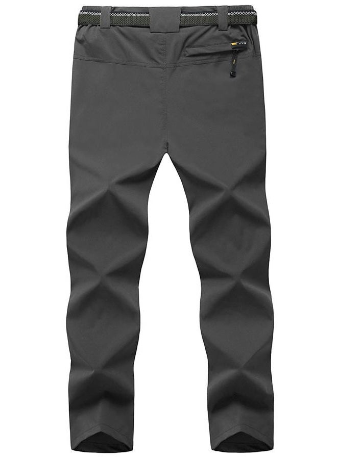 TBMPOY Men's Lightweight Hiking Pants Quick Dry Mountain Fishing Camping Travel Outdoor Pants Thin Dark Grey S - Image 2