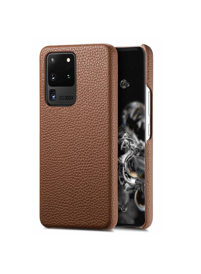 erorex Case For Samsung Galaxy S20 Ultra Litchi Oil Edge Leather Back Phone Case - Image 1