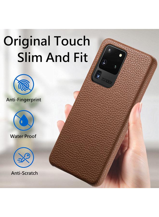 erorex Case For Samsung Galaxy S20 Ultra Litchi Oil Edge Leather Back Phone Case - Image 3