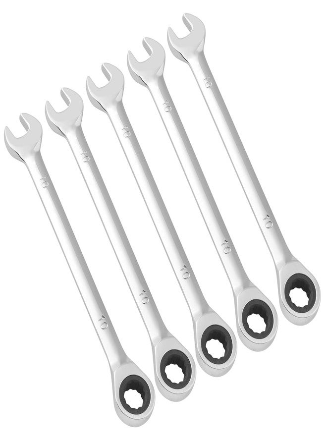 GENHAKON 5 Piece 10 mm Ratchet Wrench Set, Combination Wrenches for Mechanics and DIY Enthusiasts, Metric, 72-Tooth, Dual Purpose Gear wrench - Image 1
