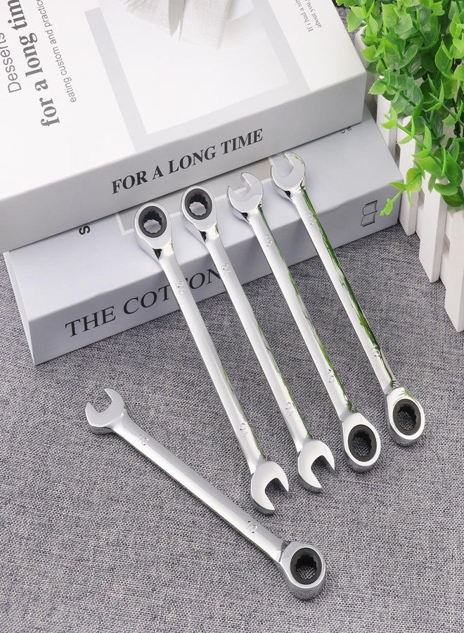 GENHAKON 5 Piece 10 mm Ratchet Wrench Set, Combination Wrenches for Mechanics and DIY Enthusiasts, Metric, 72-Tooth, Dual Purpose Gear wrench - Image 5