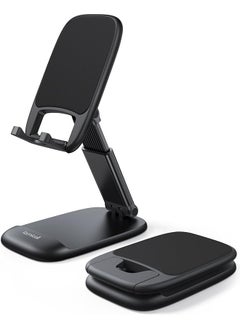 Lamicall Foldable Phone Stand For Desk Height Adjustable Cell Phone Holder Portable Cellphone Cradle Desktop Dock Compatible With Iphone 16 15 14 13 12 11 Pro Max Mini Xr X 8 7 4 8 Inch Smartphone  - Image 1