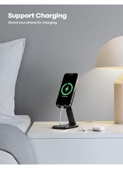 Lamicall Foldable Phone Stand For Desk Height Adjustable Cell Phone Holder Portable Cellphone Cradle Desktop Dock Compatible With Iphone 16 15 14 13 12 11 Pro Max Mini Xr X 8 7 4 8 Inch Smartphone  - Image 3