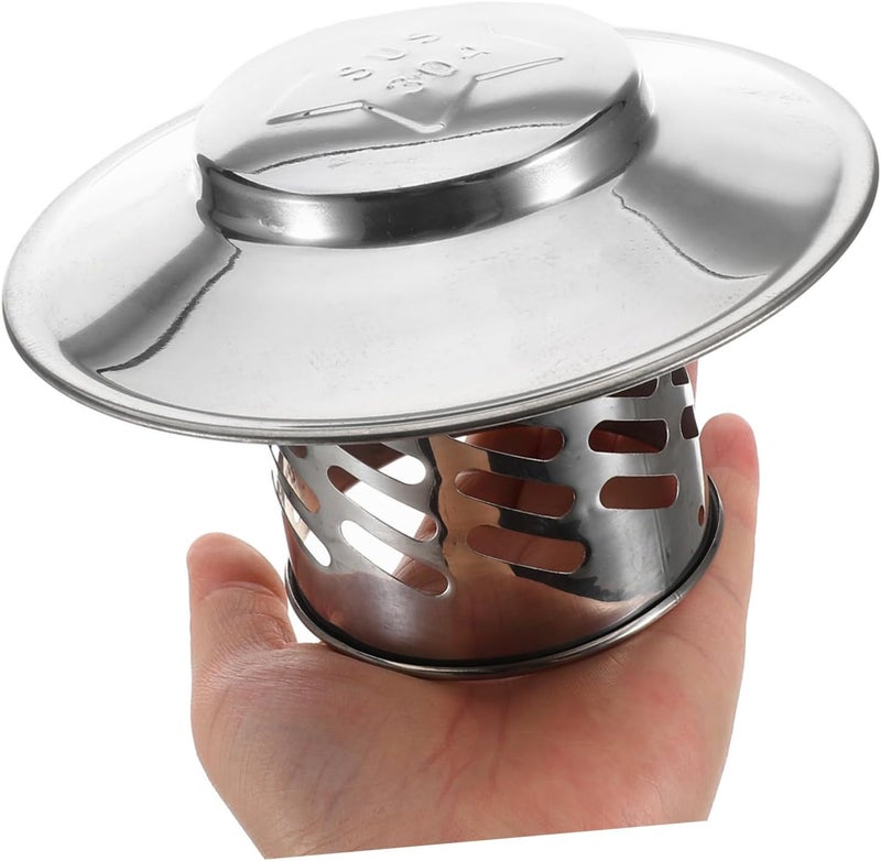 VOSAREA Chimney Caps Prevent Water and Debris Entry 2pcs Stainless Steel with Mesh Screen, Round Cone-Shaped Roof Vent Covers for Wood Stove Flue for Indoor Fireplaces and Outdoor Roof - Image 4