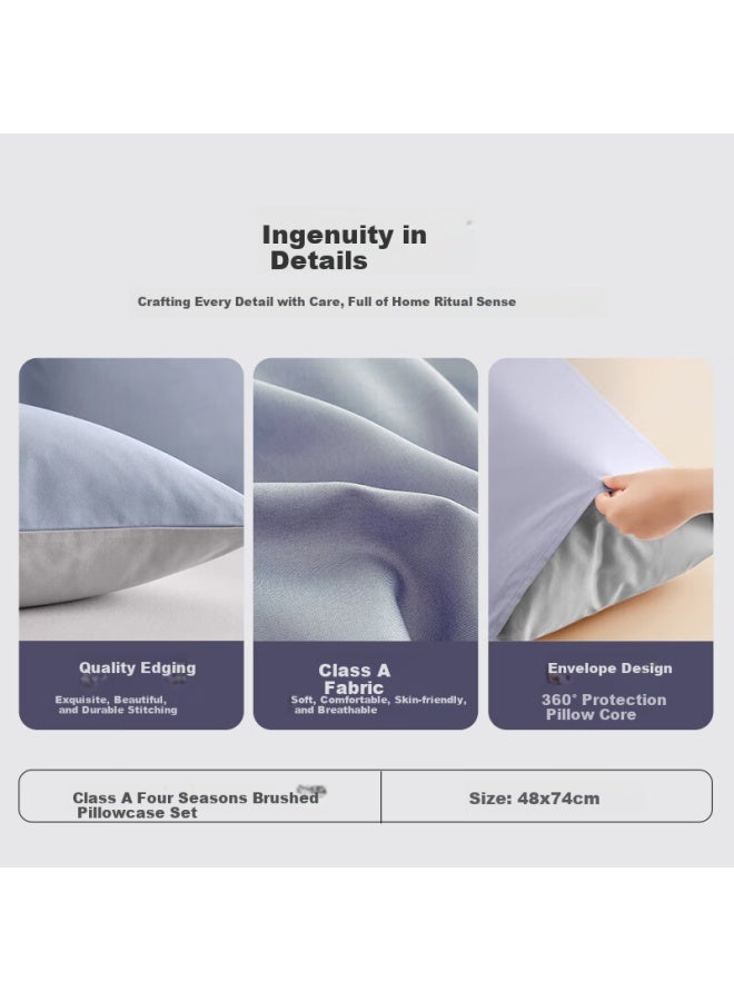 Danisa Crown Pillowcase 48x74cm, One Pair, For Home Use, Summer Pillowcase, Breathable Pillow Cover, Hugging Pillowcase, Without Inner Core, For Summer Students - Image 3