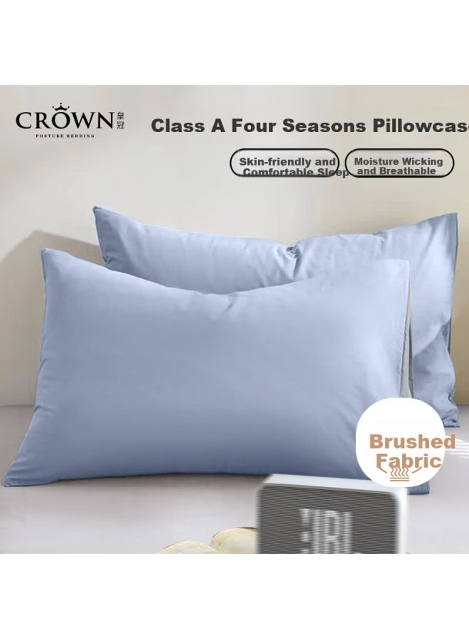 Danisa Crown Pillowcase 48x74cm, One Pair, For Home Use, Summer Pillowcase, Breathable Pillow Cover, Hugging Pillowcase, Without Inner Core, For Summer Students - Image 1