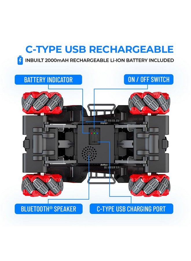 MIRANA Mirana Watch Drifter 4WD 4x4 RC Car Toy for Kids - Gesture Remote & App Controlled High Speed Vehicle - 360° Rotation Monster Truck - Type-C USB Rechargeable - for Boys & Girls 3 to 10 Years (Grey)  - Image 3